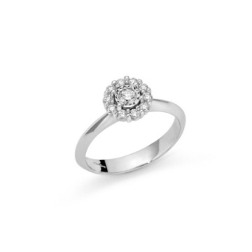 Fancy solitaire ring with diamonds 30 kr