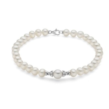 Oriente pearl bracelet and white gold details